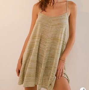 FREE PEOPLE KNIT BEACH DRESS Olive Green